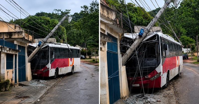 Um grave acidente assustou moradores de Guaratiba