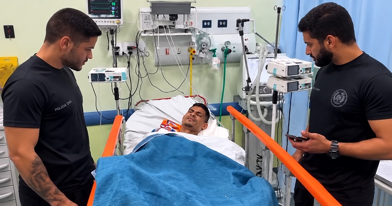 HOMEM É PRESO NA CAMA DE UNIDADE DE SAÚDE APÓS CONFRONTO COM A POLÍCIA