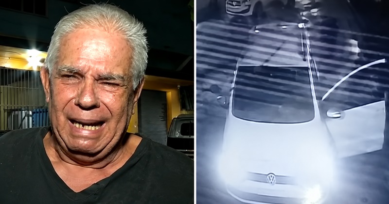 IDOSO DE 67 ANOS ENFRENTA ASSALTANTE PARA TENTAR IMPEDIR ROUBO DO PRÓPRIO CARRO