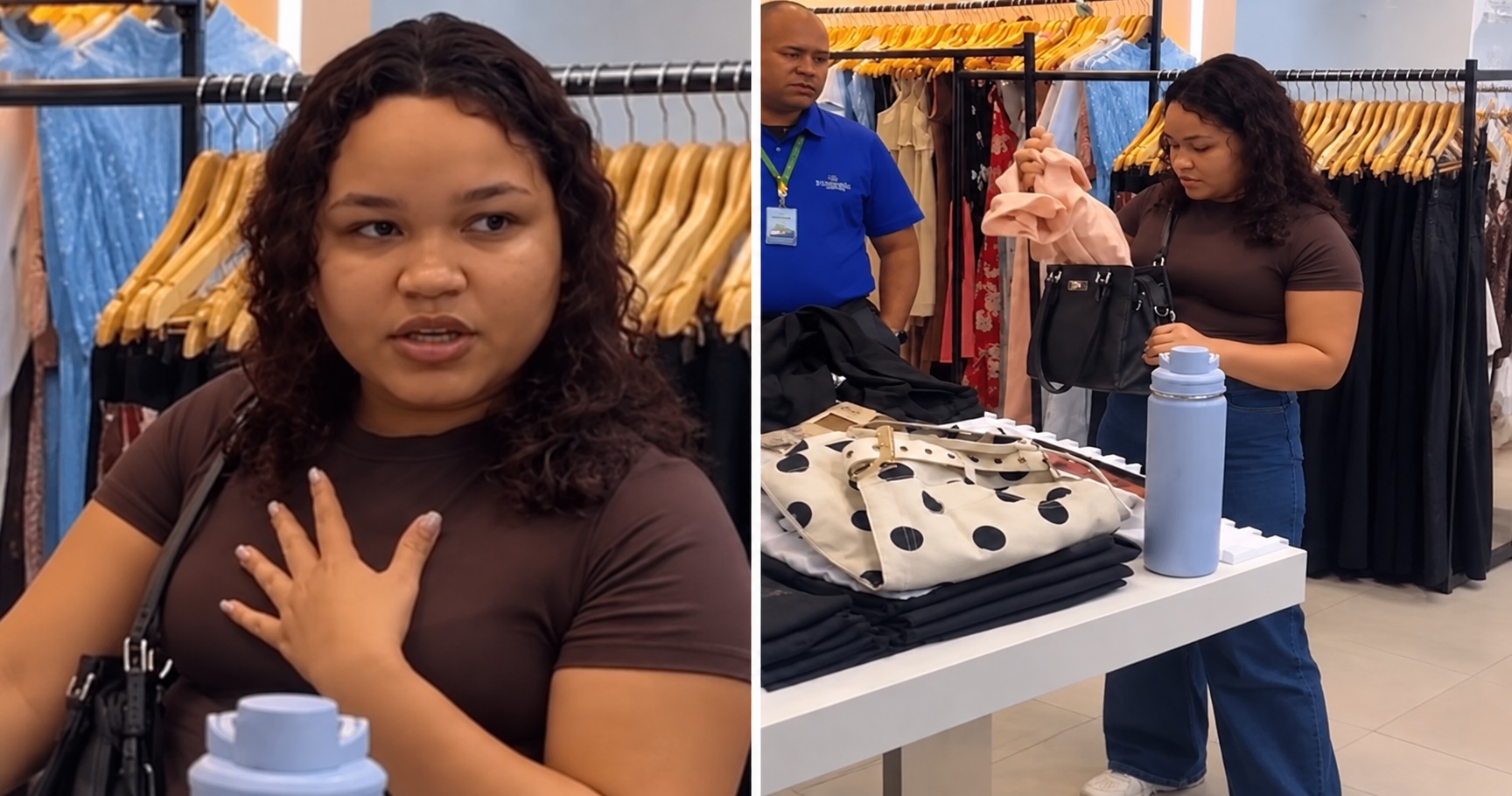 MULHER É ABORDADA APÓS SER FLAGRADA COM ROUPA ESCONDIDA DENTRO DA BOLSA EM SHOPPING